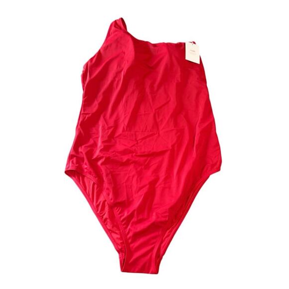 NWT Andie Swim Size XXXL Cherry Red Nantucket One Piece One Shoulder Plus Size - Picture 2 of 6